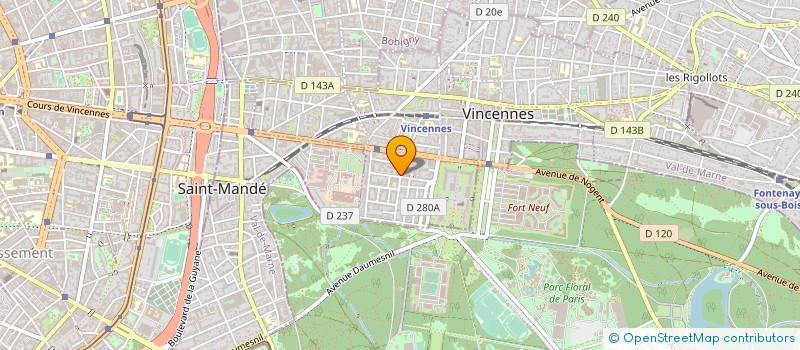 localisation de l'entreprise INSTITUT EUROPEEN F 2I à VINCENNES