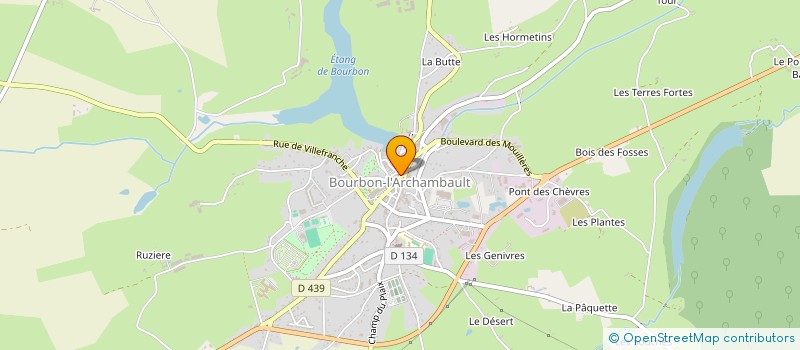 localisation de l'entreprise INSTITUT EVA à BOURBON-L'ARCHAMBAULT