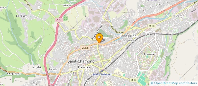 localisation de l'entreprise INSTITUT FORMATION EN SOINS INFIRMIERS  SAINT-CHAMOND