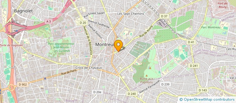 localisation de l'entreprise INSTITUT FORMATION RECHERCHES PROMOTION à MONTREUIL