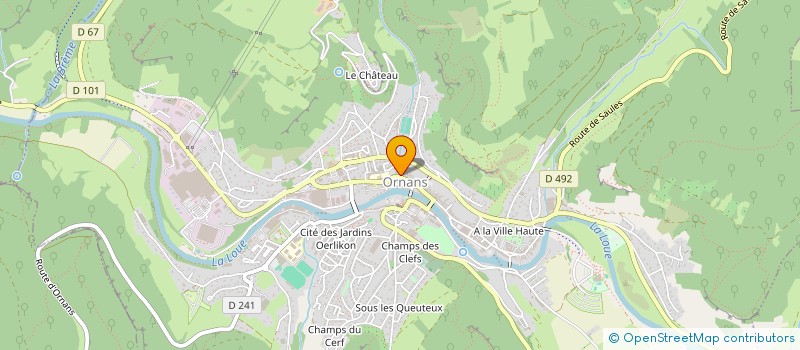 localisation de l'entreprise INSTITUT FORMATION SPORT  ORNANS