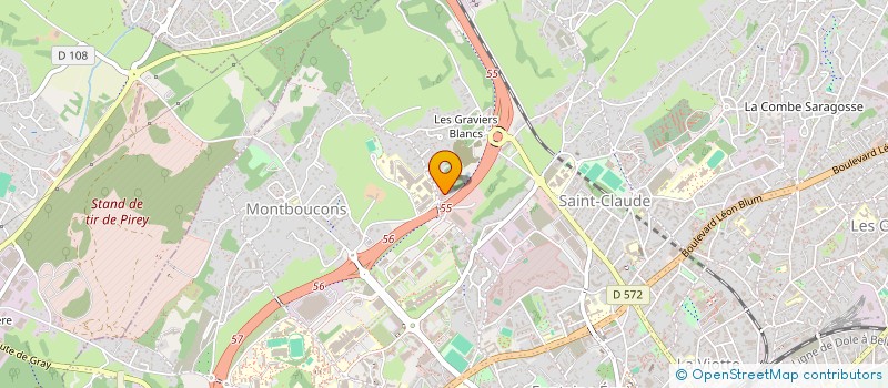 localisation de l'entreprise INSTITUT FORMATION TRAVAUX PUBLICS FRANCHE COMTE à BESANCON