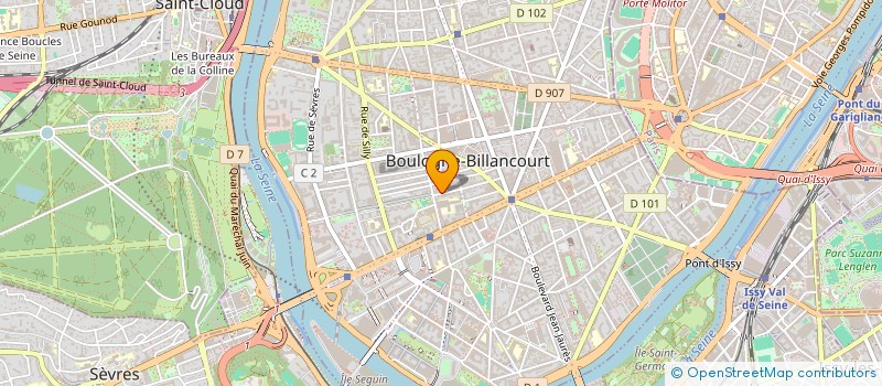 localisation de l'entreprise INSTITUT FRAN AIS D'HYPNOSE ERICKSONIENNE à BOULOGNE-BILLANCOURT