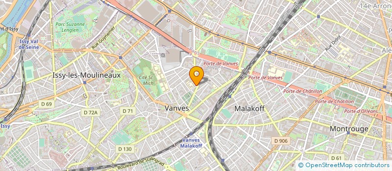 localisation de l'entreprise INSTITUT FRANCILIEN DE FORMATION ET DE REINSERTION A L'EMPLOI à VANVES