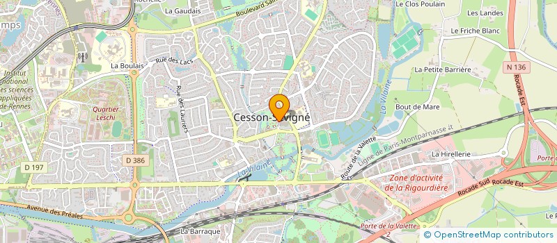 localisation de l'entreprise INSTITUT FRANCO IRANIEN  CESSON-SEVIGNE