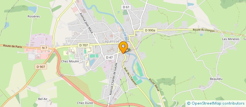 localisation de l'entreprise INSTITUT GALLAND à LAPALISSE