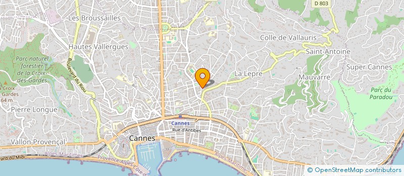 localisation de l'entreprise INSTITUT GEORGES ET MARGUERITE QUERTANT à CANNES