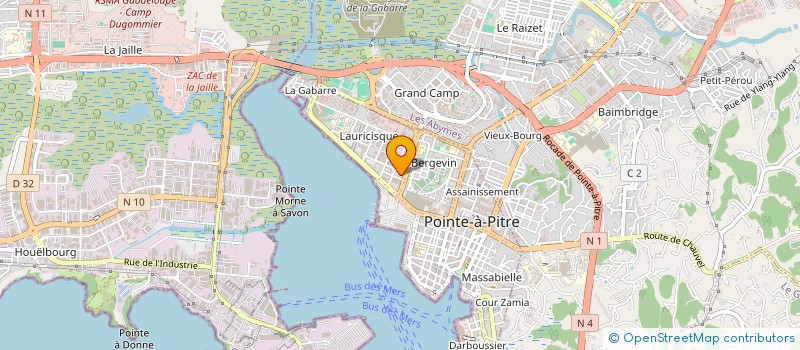 localisation de l'entreprise INSTITUT GUADELOUPEEN ENSEIGNEMENT PRIVE à POINTE-A-PITRE