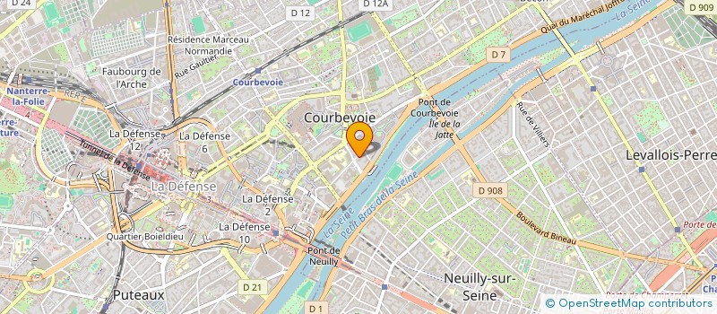 localisation de l'entreprise INSTITUT IDETEC à COURBEVOIE