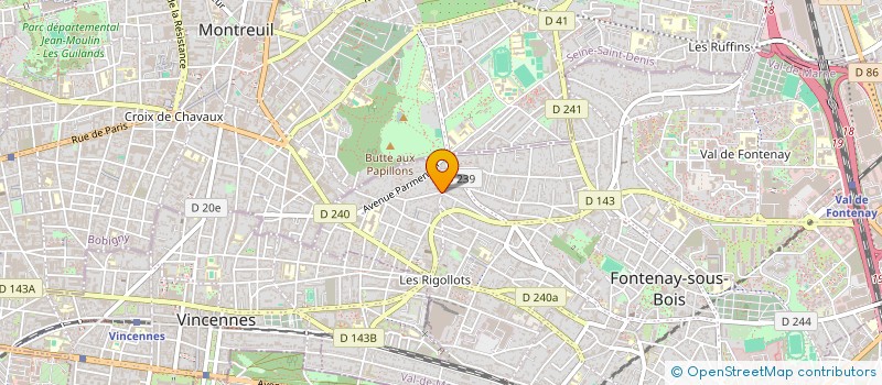 localisation de l'entreprise INSTITUT L'OREE DES SENS à FONTENAY-SOUS-BOIS