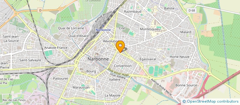 localisation de l'entreprise INSTITUT M à NARBONNE