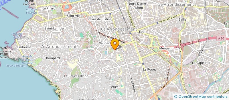 localisation de l'entreprise INSTITUT MEDITERRANEEN OEIL ET PAUPIERE à MARSEILLE