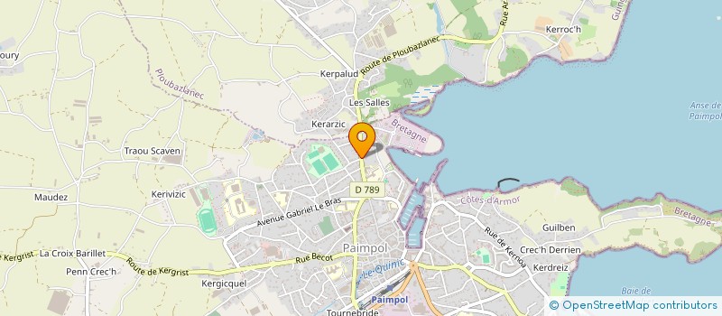 localisation de l'entreprise INSTITUT METIERS HOTELLERIE RESTAURATION  PAIMPOL