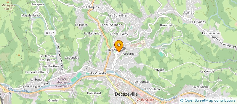 localisation de l'entreprise INSTITUT MODULAIRE ET PARTICIPATIF D UTILITE LOCALE SCIENTIFIQUE ET EDUCATIVE  DECAZEVILLE