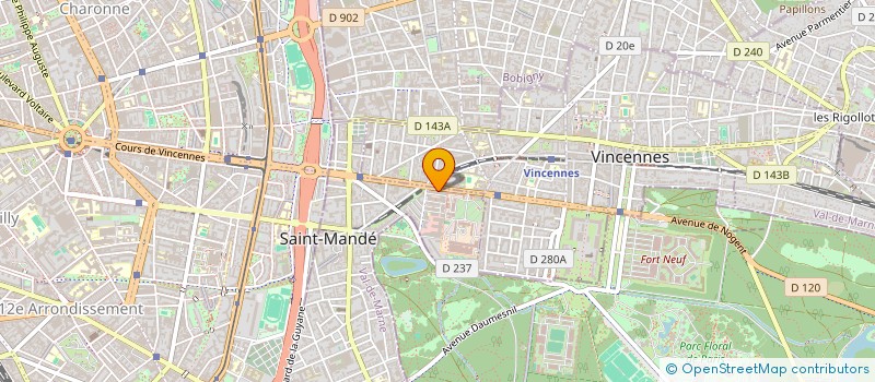 localisation de l'entreprise INSTITUT NATIONAL DE L'INFORMATION GEOGRAPHIQUE ET FORESTIERE  SAINT-MANDE