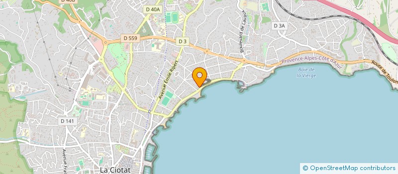 localisation de l'entreprise INSTITUT NEUROSENS à LA CIOTAT