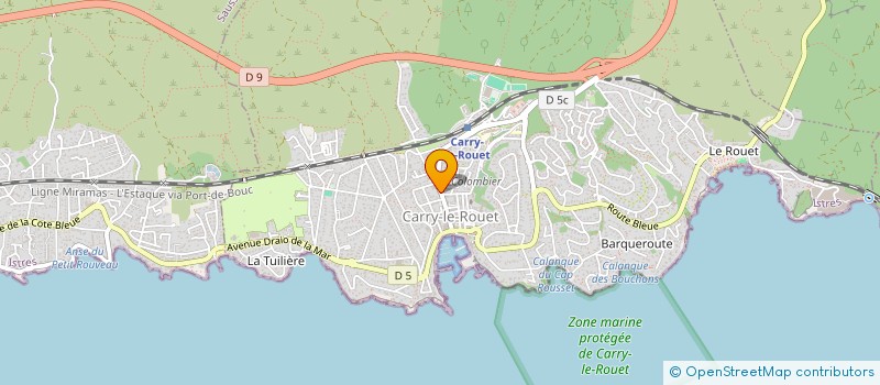 localisation de l'entreprise INSTITUT OCEANE à CARRY-LE-ROUET