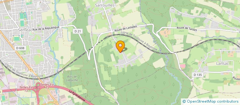 localisation de l'entreprise INSTITUT PAYSAGE ET ENVIRONNEMENT  SARROUILLES