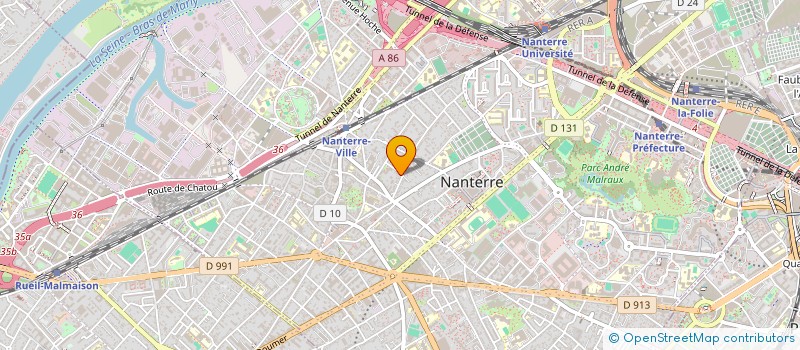 localisation de l'entreprise INSTITUT PEDAGOGIE EDUCATION ENSEIGNEMEN  NANTERRE