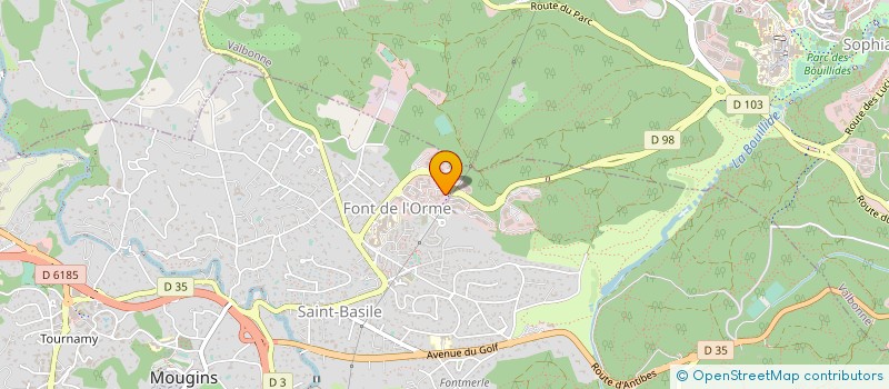 localisation de l'entreprise INSTITUT PHARMACOLOGIE EXPERIMENTALE à MOUGINS