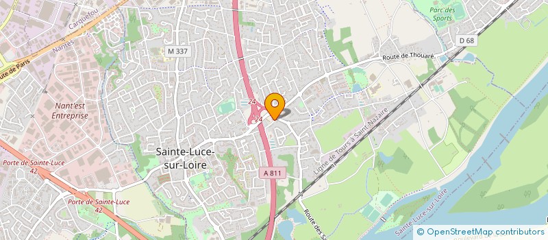 localisation de l'entreprise INSTITUT POUR LA SANTE DE L'OUEST à SAINTE-LUCE-SUR-LOIRE