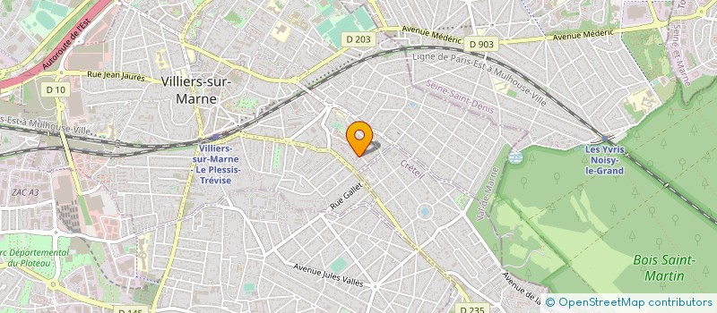 localisation de l'entreprise INSTITUT RECHERCHE CAPACITE APTIT DISPOS à VILLIERS-SUR-MARNE