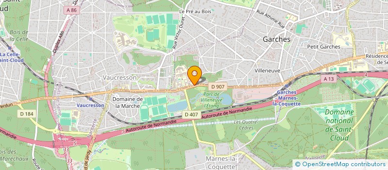 localisation de l'entreprise INSTITUT RECHERCHES ENSEIG SOINS URGENCE à GARCHES