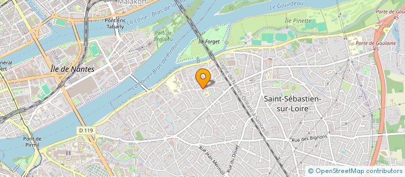 localisation de l'entreprise INSTITUT REGIONAL DE FORMATION AUX METIERS DE REEDUCATION ET DE READAPTATION DES PAYS DE LOIRE  SAINT-SEBASTIEN-SUR-LOIRE