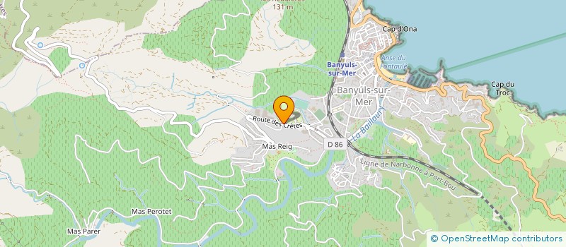 localisation de l'entreprise INSTITUT REGIONAL DE SOMMELLERIE SUD DE FRANCE - CAMPUS DE BANYULS-SUR-MER  BANYULS-SUR-MER