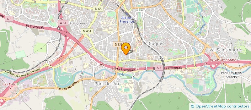 localisation de l'entreprise INSTITUT REGIONAL DES CHEFS D'ENTREPRISE à AIX-EN-PROVENCE