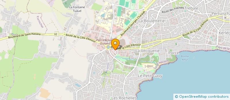 localisation de l'entreprise INSTITUT SANTE à SAINT-NAZAIRE