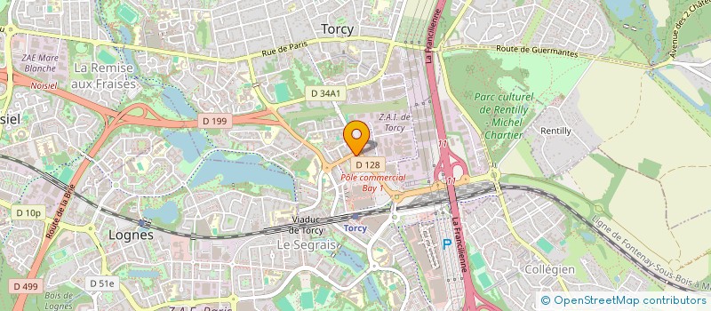 localisation de l'entreprise INSTITUT SUPERIEUR DE LA MODE ET DU LUXE DE PARIS  TORCY