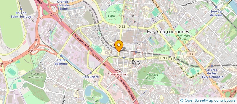 localisation de l'entreprise INSTITUT SUPERIEUR DES CADRES ENTREPRISE  EVRY-COURCOURONNES