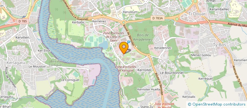 localisation de l'entreprise INSTITUT SUPERIEUR SANTE SCIENCES à QUIMPER