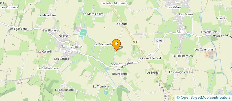 localisation de l'entreprise INSTITUT SYNERISK  SAINT-ANDRE-D'HUIRIAT