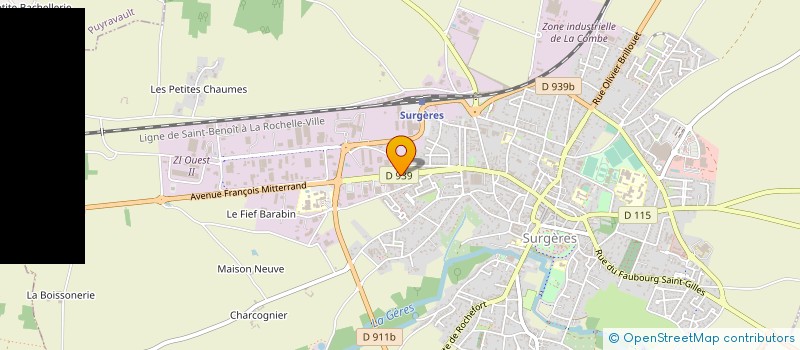 localisation de l'entreprise INSTITUT TECHNI PRODUITS LAITIERS CAPRIN à SURGERES
