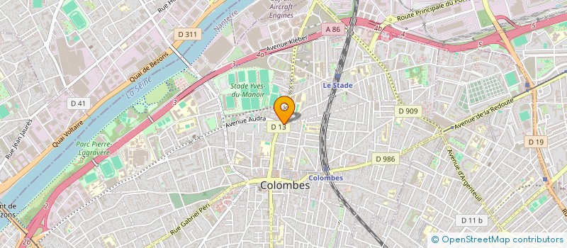 localisation de l'entreprise INSTITUT TECHNIQ PERFECT CADRES MAITRISE à COLOMBES