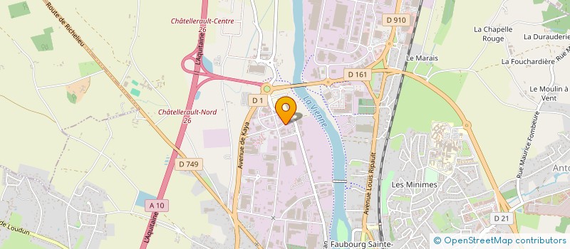 localisation de l'entreprise INSTITUT TECHNIQUE DES GAZONS  CHATELLERAULT