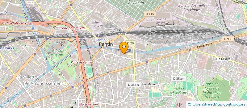 localisation de l'entreprise INSTITUTION ADS (ACCOMPAGNER, DEVELOPPER ET SOUTENIR) à PANTIN