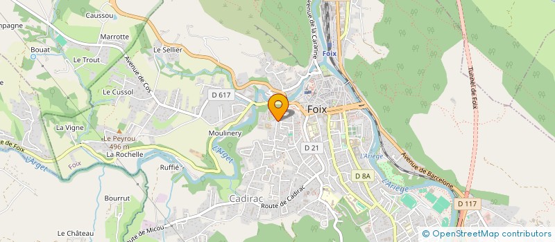 localisation de l'entreprise INSTITUTION INTERDEPARTEMENTALE POUR L AMENAGEMENT DU BARRAGE DE MONTBEL à FOIX