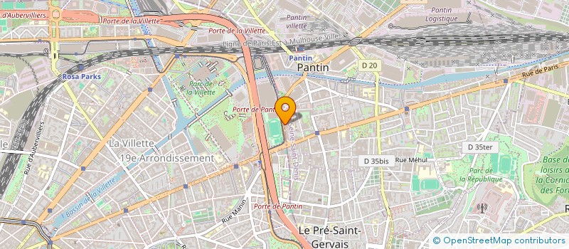 localisation de l'entreprise INSTITUTION RETRAITES SALARIES IND MECAN à PANTIN