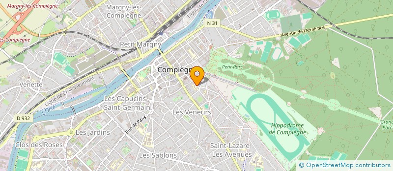 localisation de l'entreprise INSTITUTION SEVIGNE  COMPIEGNE