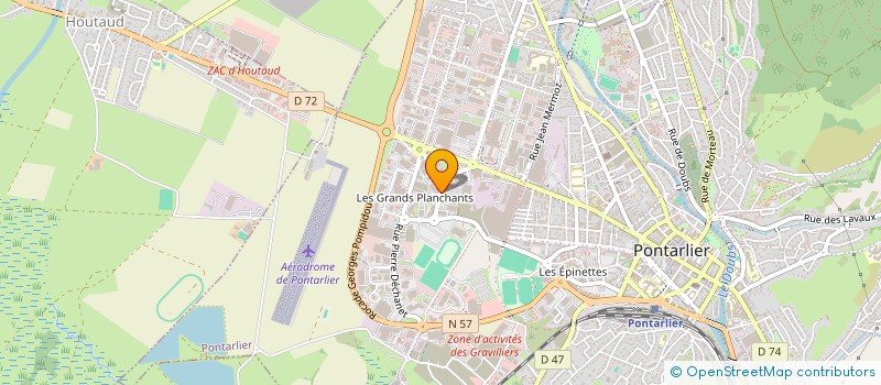 localisation de l'entreprise INSTRUMENTA  PONTARLIER