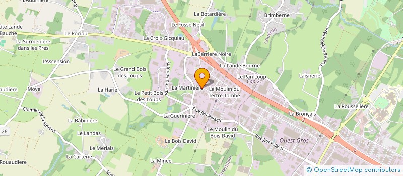 localisation de l'entreprise INSTRUMIA à COUERON