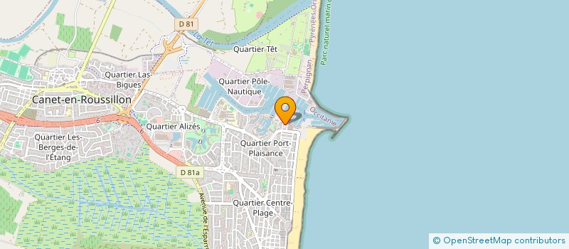 localisation de l'entreprise INT SPORTING CLUB CANET PLAGE à CANET-EN-ROUSSILLON