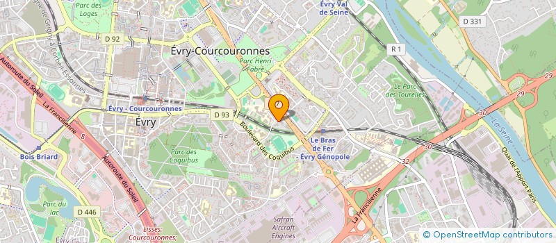 localisation de l'entreprise INT13 à EVRY-COURCOURONNES