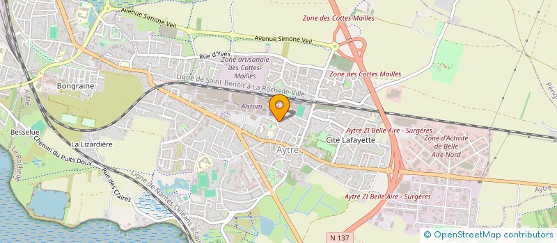 localisation de l'entreprise INTE-REST (INGENIERIE ET TECHNOLOGIE DE LA RESTAURATION)  AYTRE