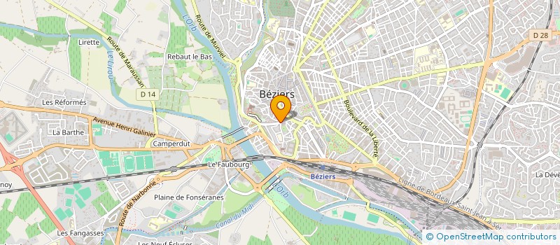 localisation de l'entreprise INTEGR'ACTION CONSEIL à BEZIERS
