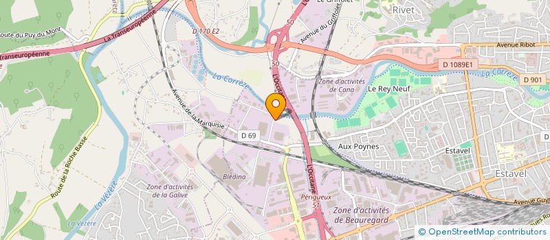 localisation de l'entreprise INTEGR ACTIONS à BRIVE-LA-GAILLARDE