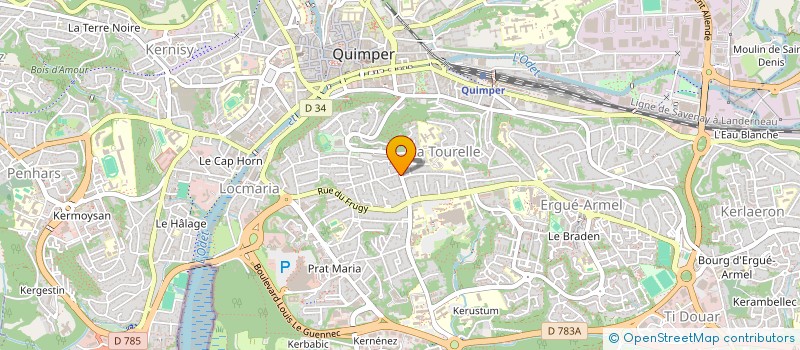 localisation de l'entreprise INTEGRALE 29  QUIMPER